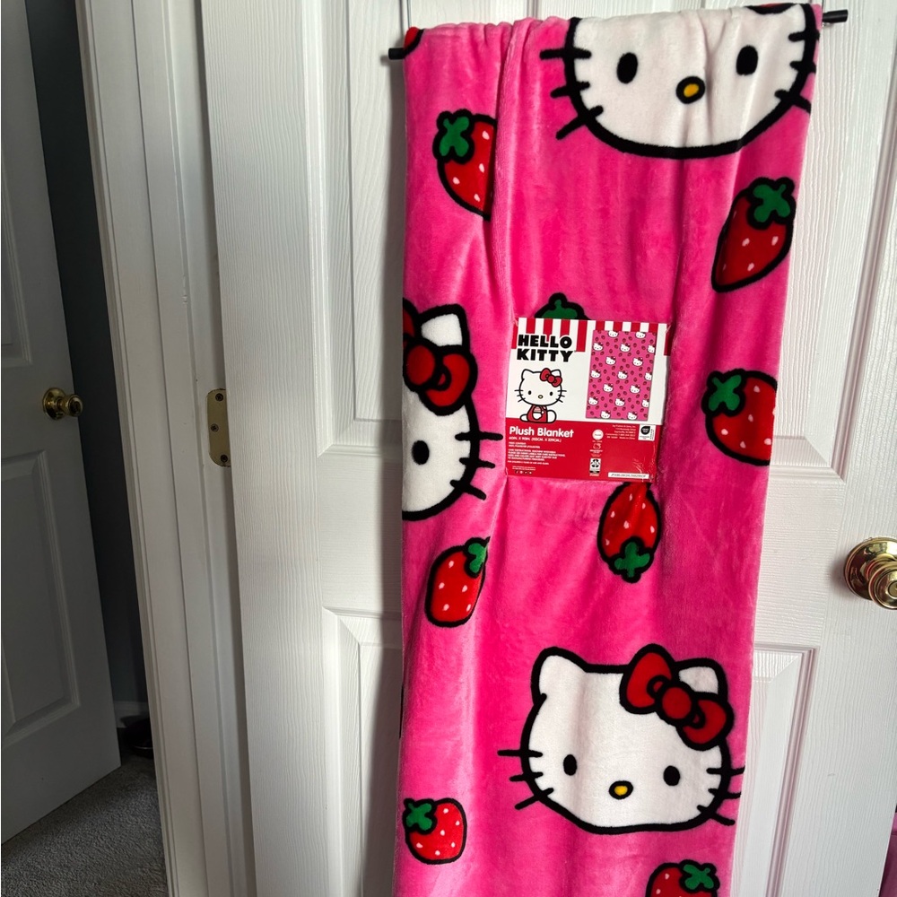 hello kitty plush blanket
